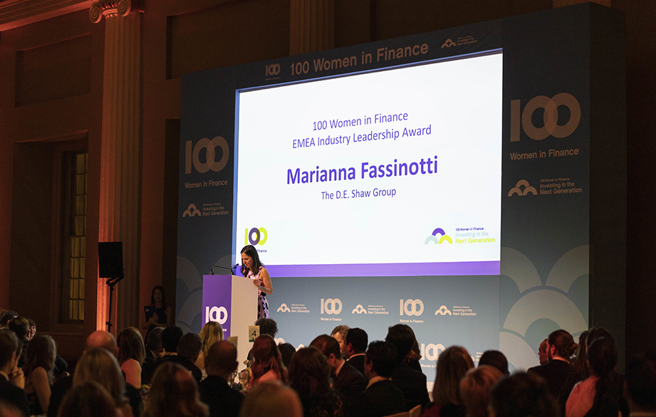 Marianna Fassinotti Accepts 100WF’s EMEA Industry Leadership Award